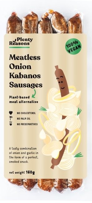 Bezmasé cibulové klobásy Kabanos 160g Plenty Reasons